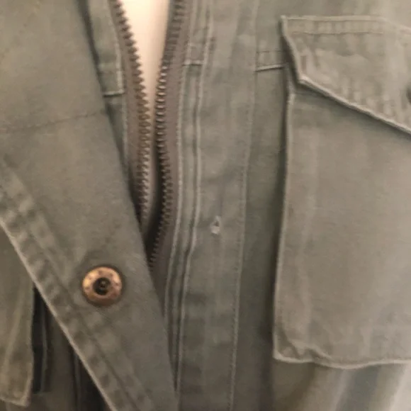 Cielo Jeans Ladies Army Green Field Drawstring Jacket Size Large - Picture 7 of 12